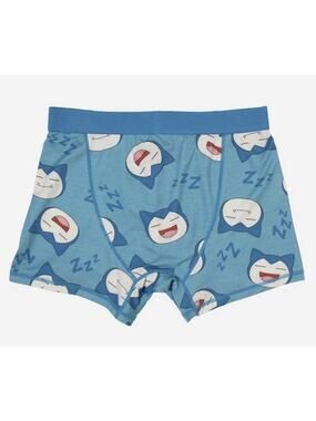 Pokemon Snorlax Men’s Boxer Briefs Size Large 36-38 Blue Bioworld Underwear NWT